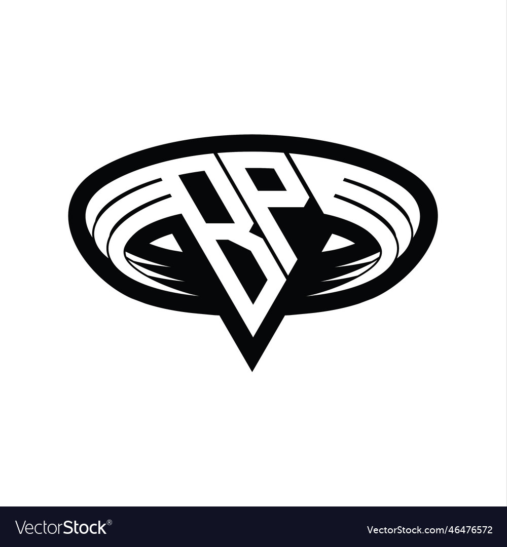Bp logo monogram with triangle shape slice