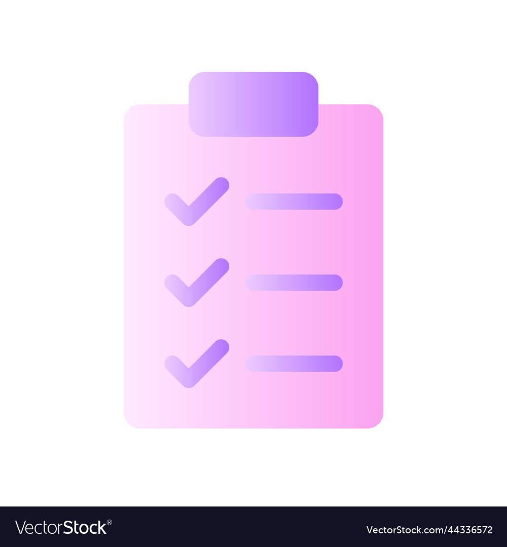 Checklist flat gradient two-color ui icon vector image Checklist flat gradient two-color ui icon