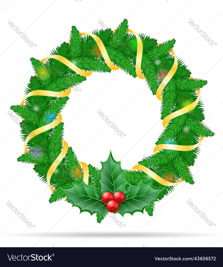 Christmas wreath stock