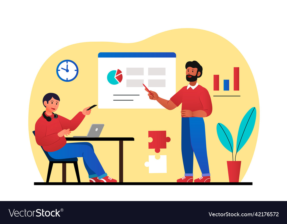 Concept of presentation vector image Concept of presentation