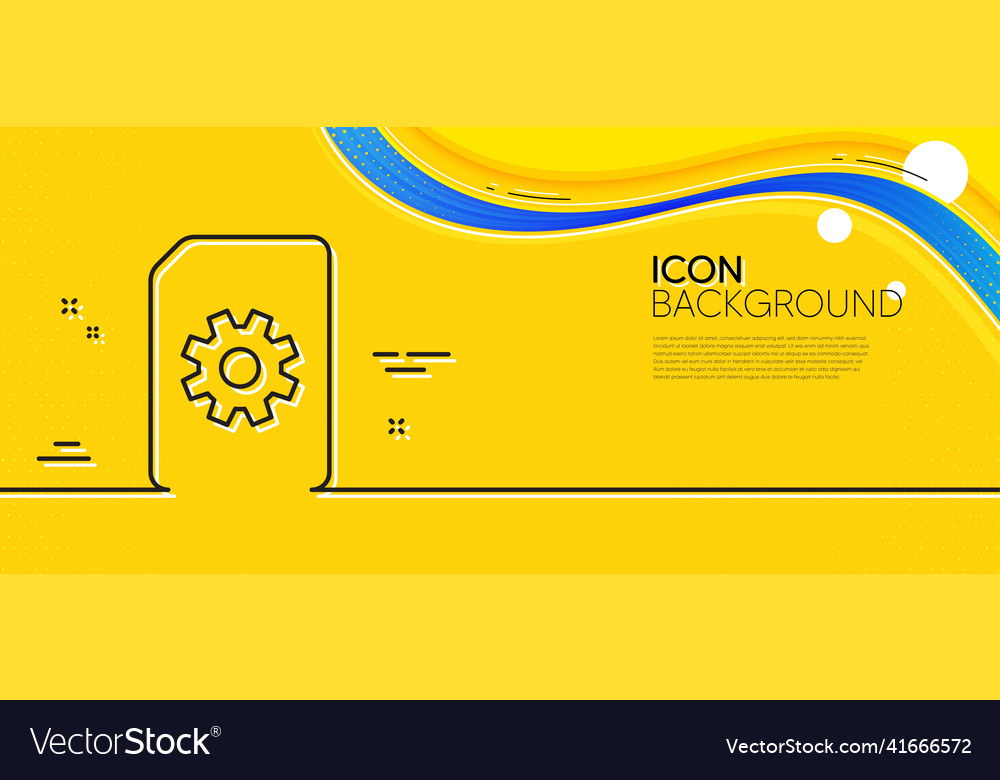 Document management icon file with cogwheel vector image Document management icon file with cogwheel