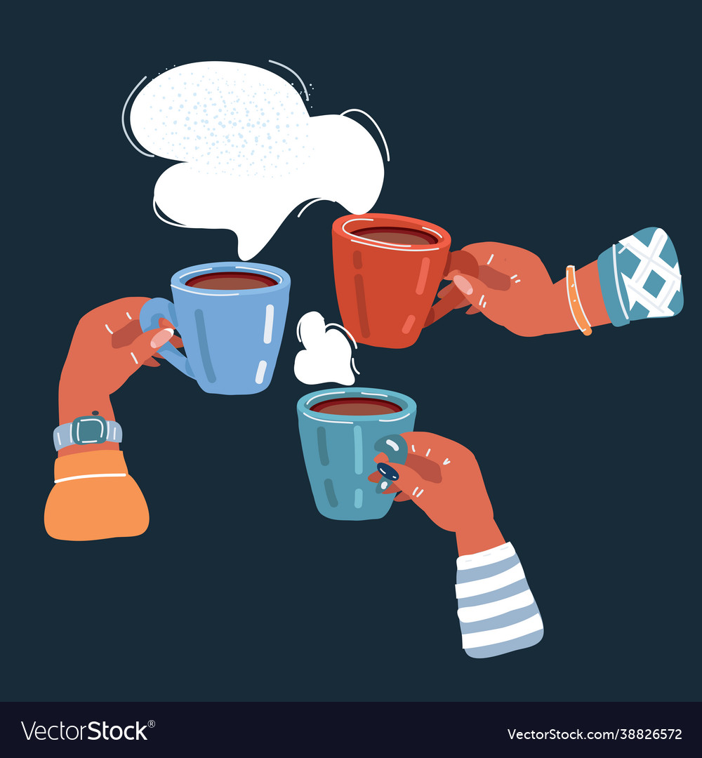 Weibliche Hand mit Teebecher vector image Weibliche Hand mit Teebecher