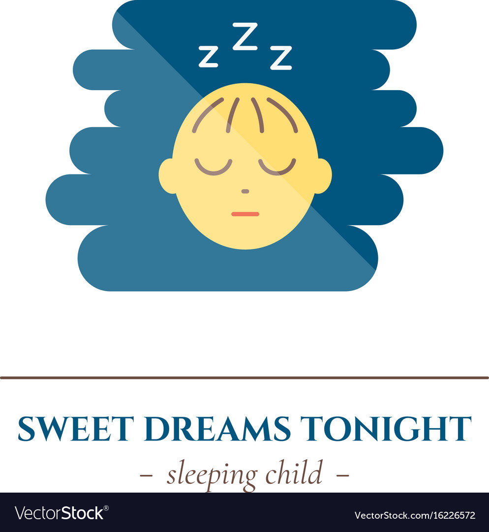 Flat sleep icon