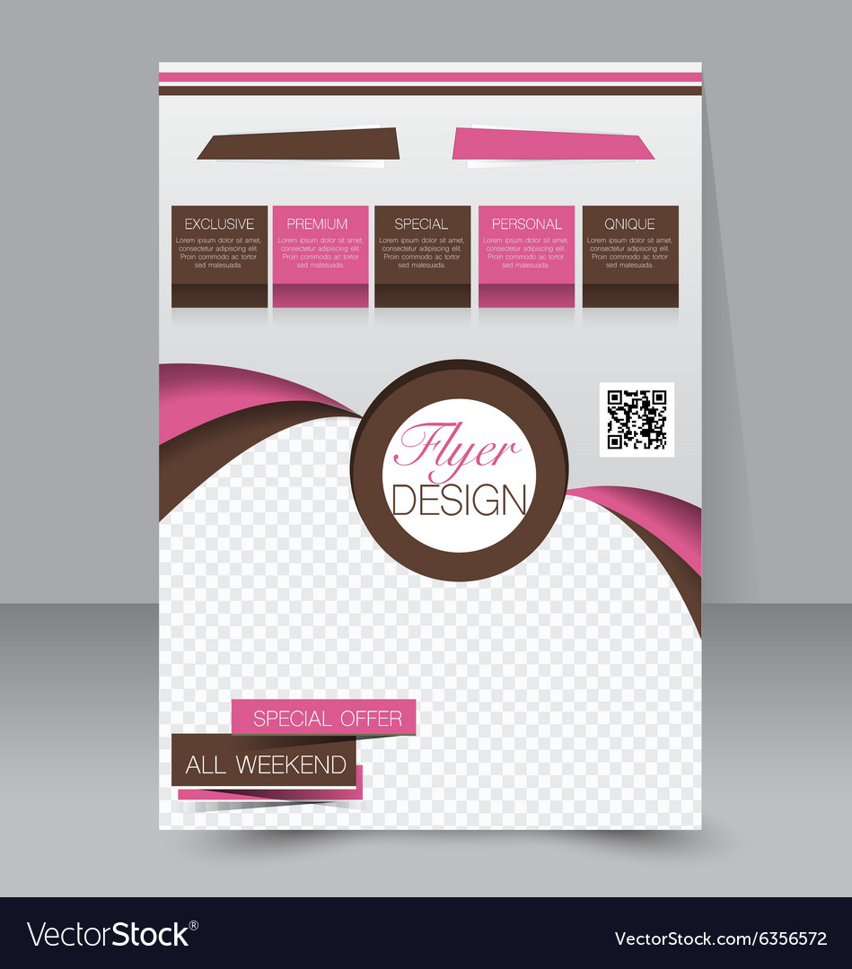 Flyer Template Business Brochure Editable A4 Vector Image 3105