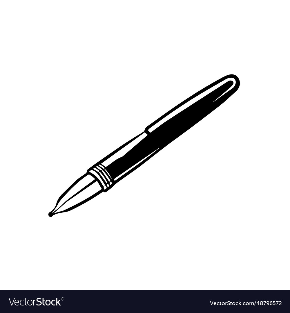 Handdrawn doodle pen icon hand drawn black sketch Vector Image