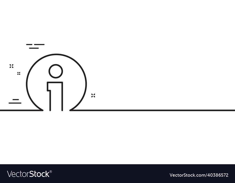 Info line icon information center sign minimal Vector Image