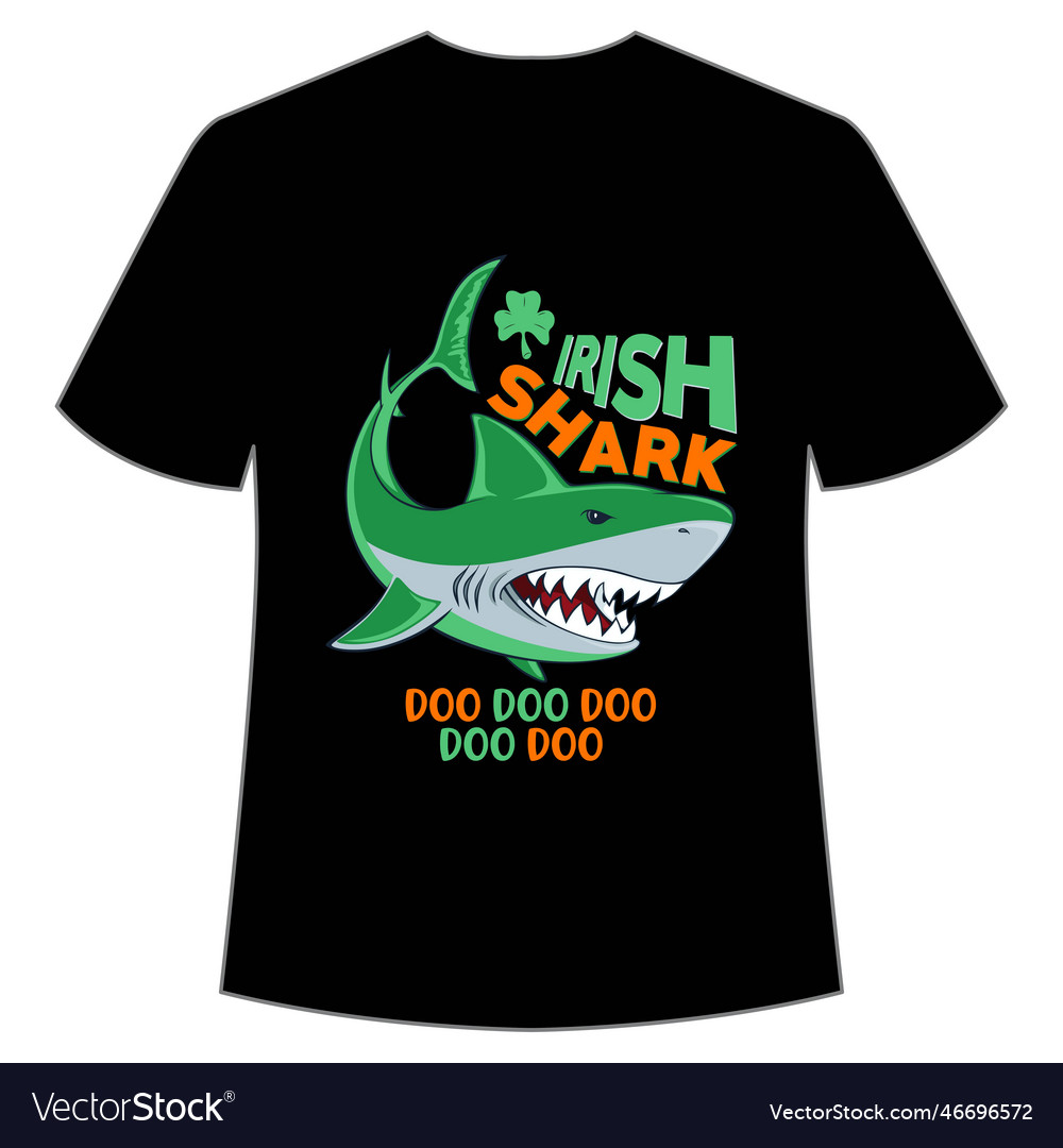 Irish shark doo Royalty Free Vector Image - VectorStock