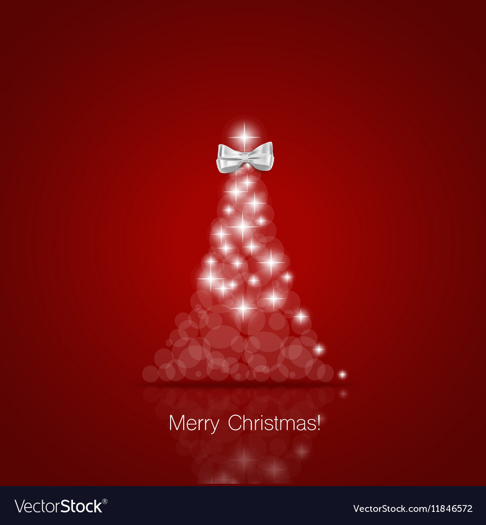 Merry christmas greeting card with tree