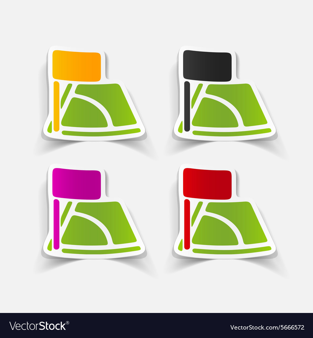 Realistic design element angle