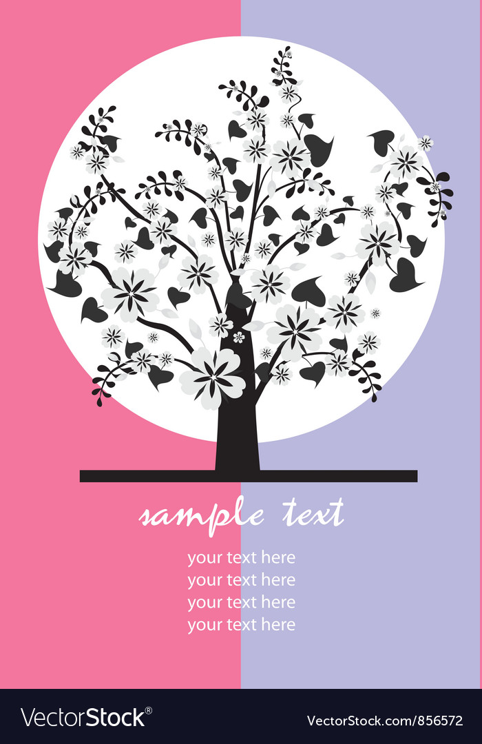 Retro background with tree