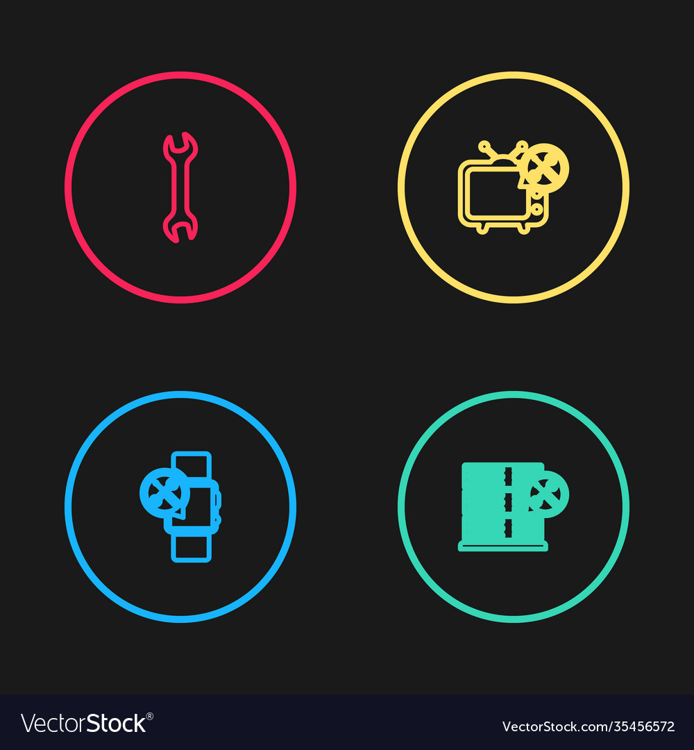 Set line smartwatch service database server tv