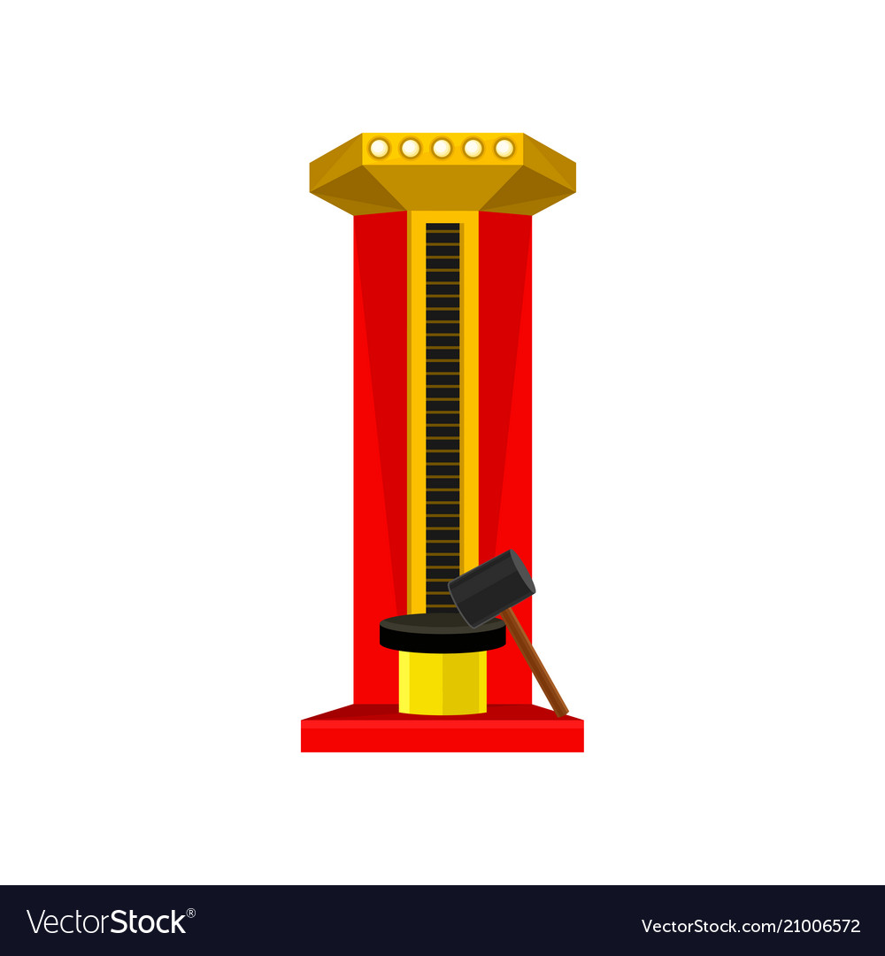 Strength tester or strongman game machine high Vector Image