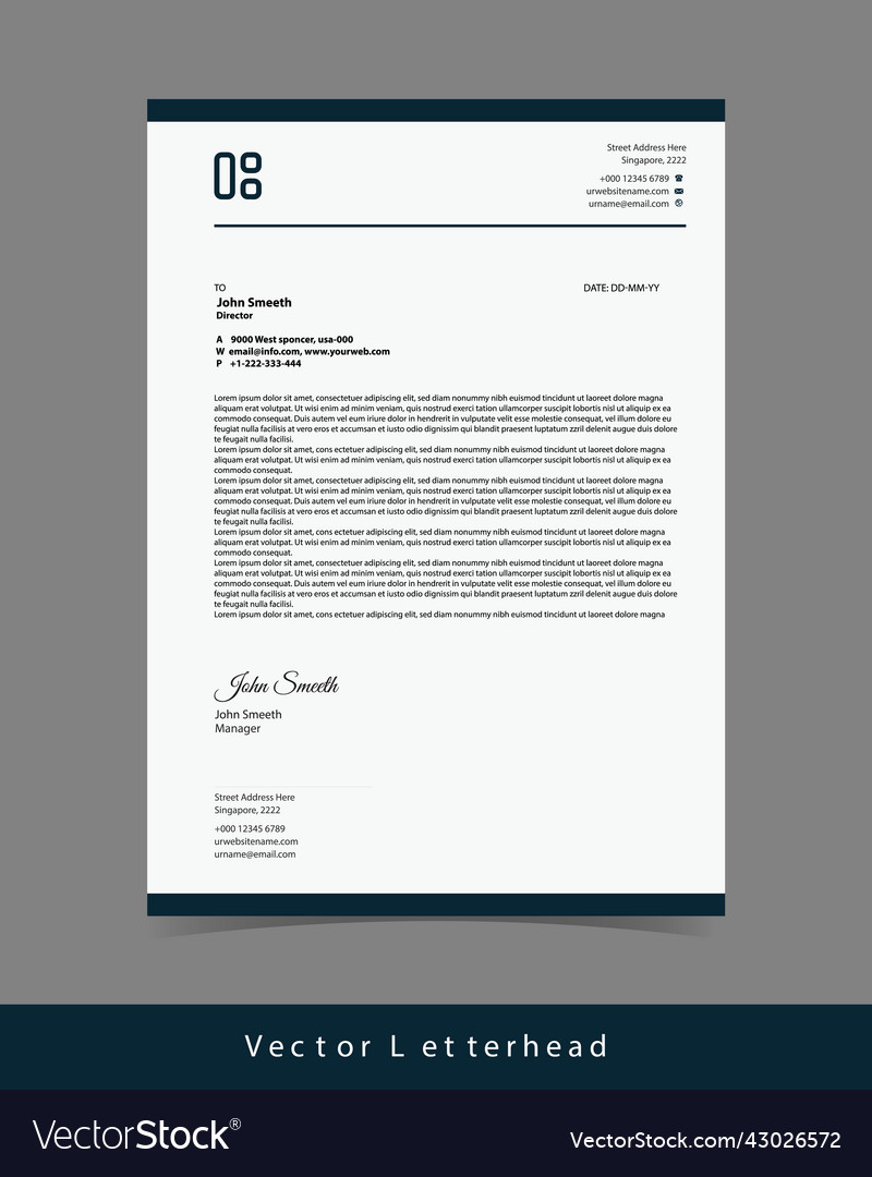Stylish modern leaflet business letterhead