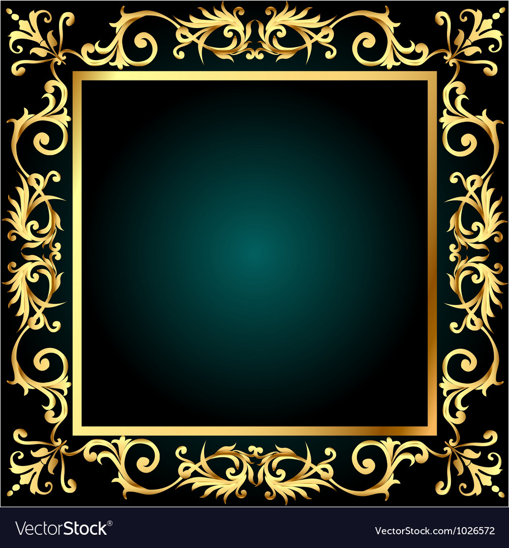 Vintage golden frame Royalty Free Vector Image