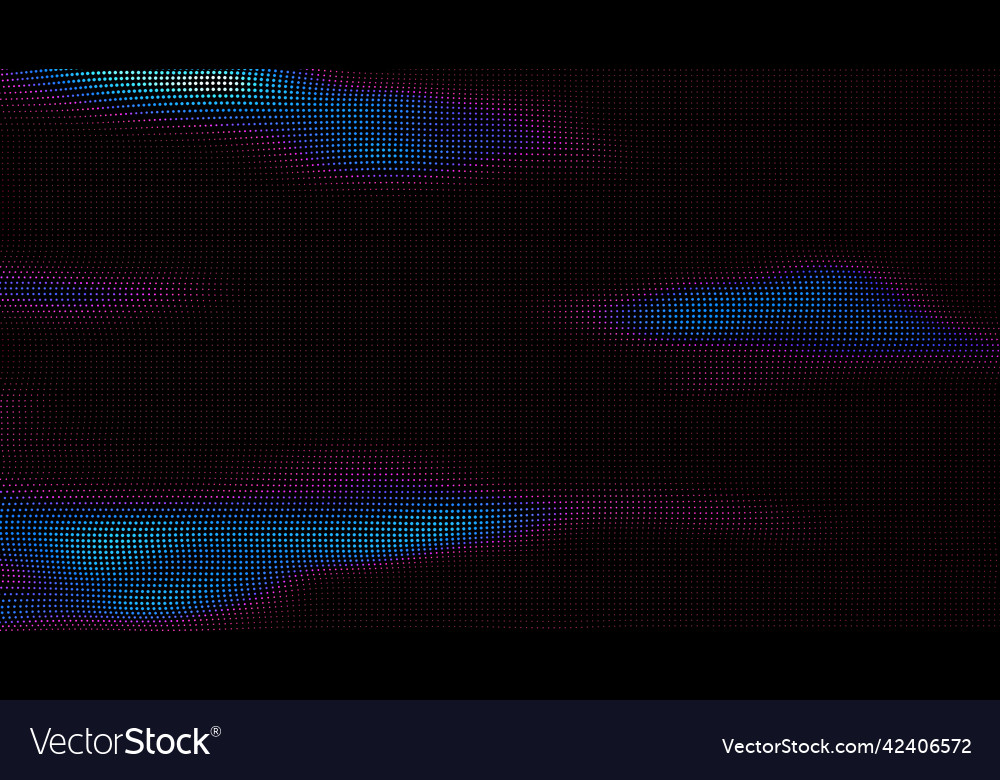 Waves of colorful points digital data splash vector image Waves of colorful points digital data splash