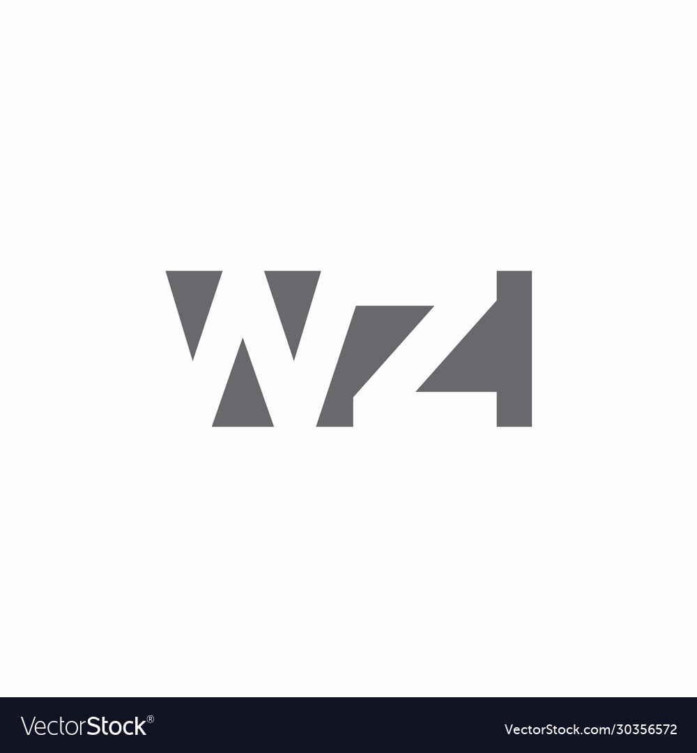 Wz logo monogram with negative space style design