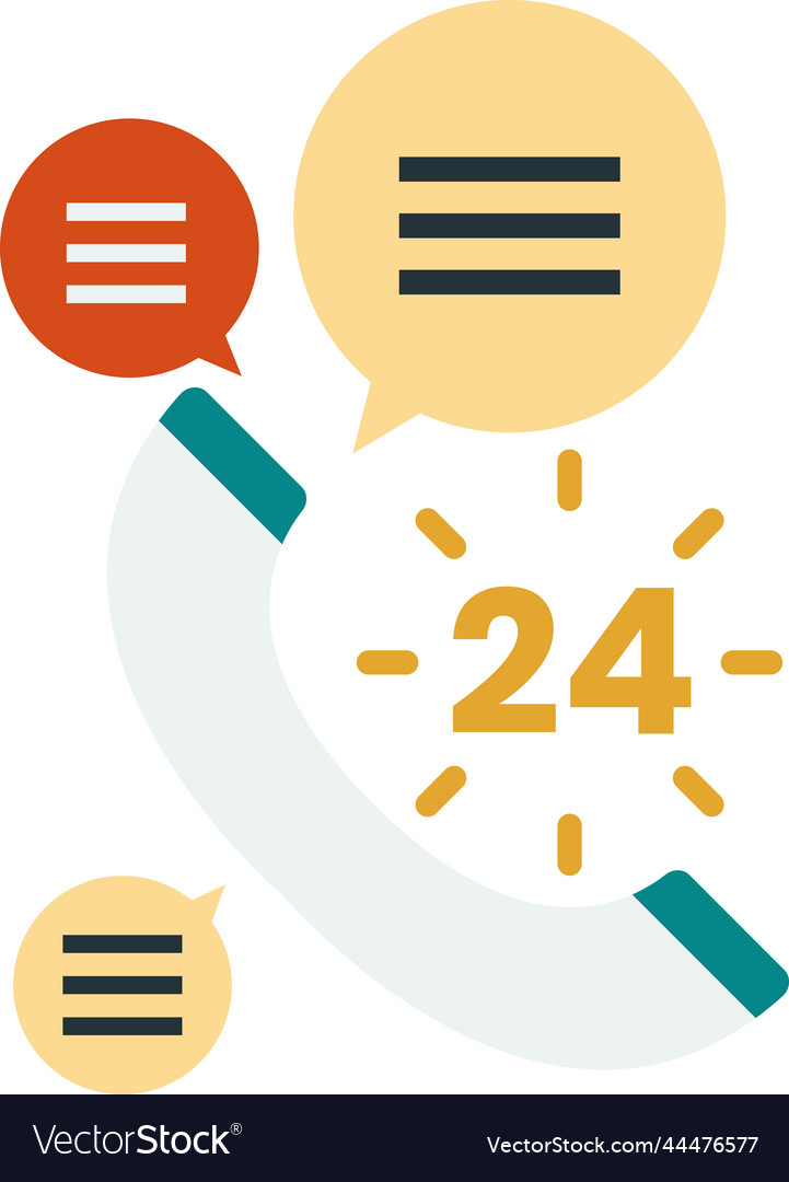 24 hour call center in minimal style