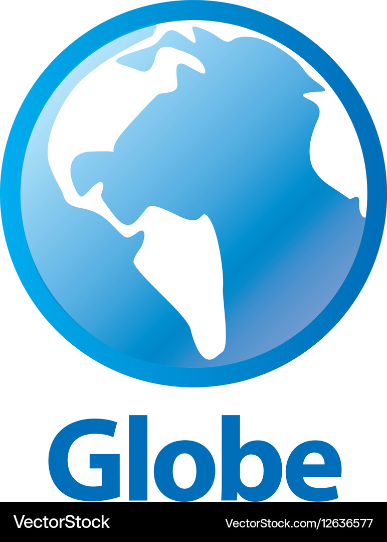 Abstract logo globe Royalty Free Vector Image - VectorStock