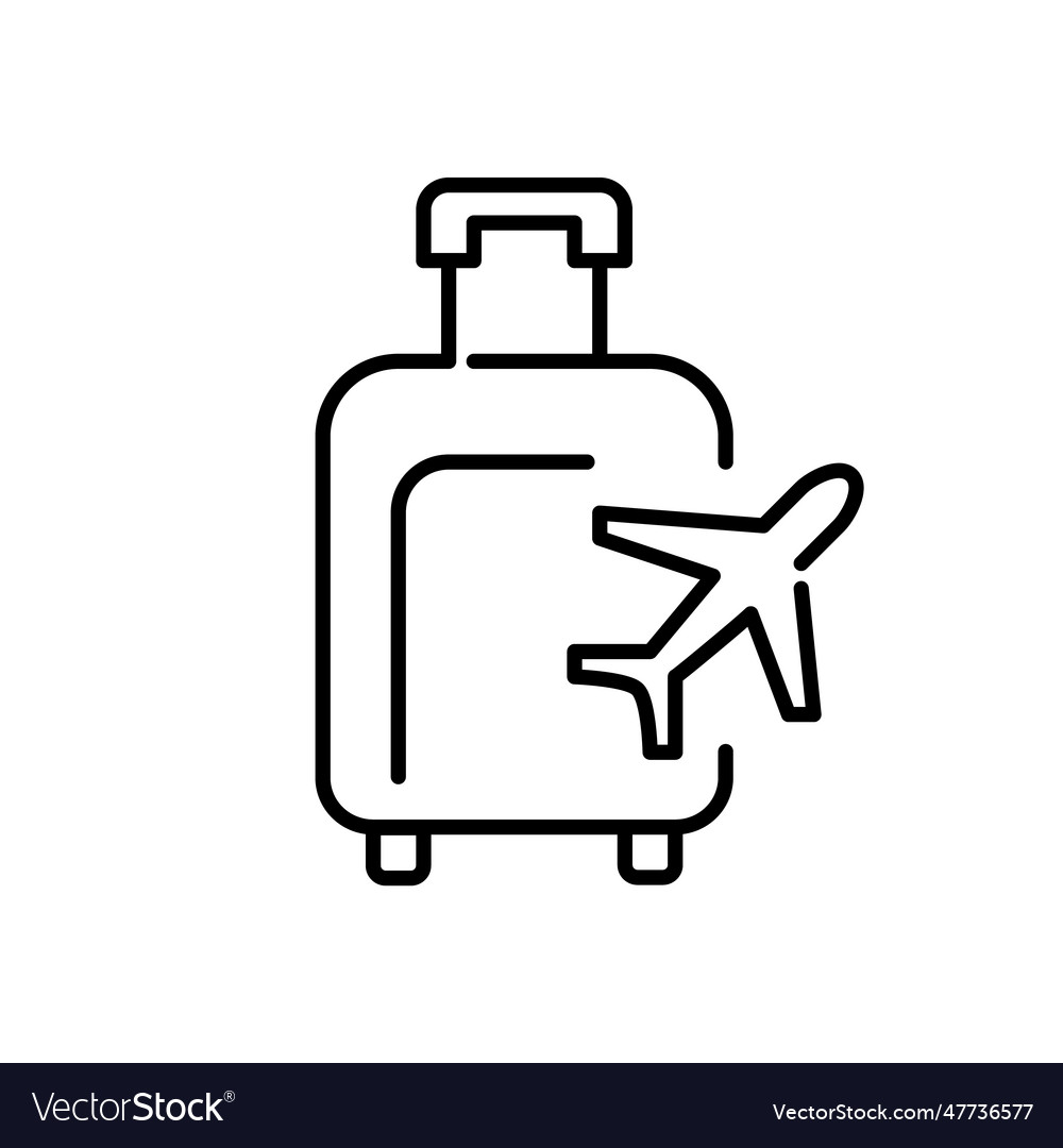 Check-in Luggage For A Flight Suitcase Royalty Free Vector