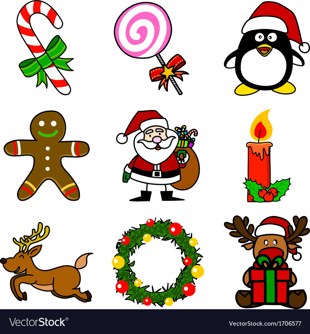 Christmas Cartoon Royalty Free Vector Image Vectorstock