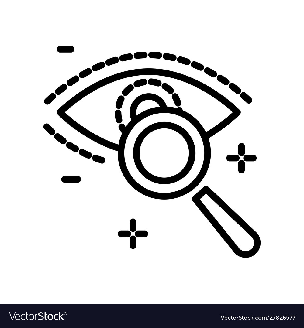 Eyesight and eye clinic sight or vision Royalty Free Vector