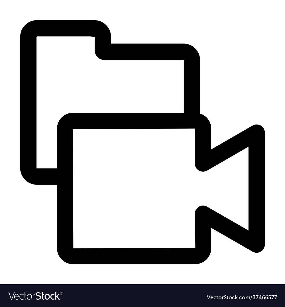 File folder with video icon flat vector image File folder with video icon flat