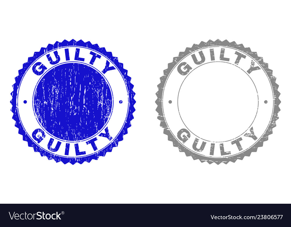 Grunge guilty scratched stamps