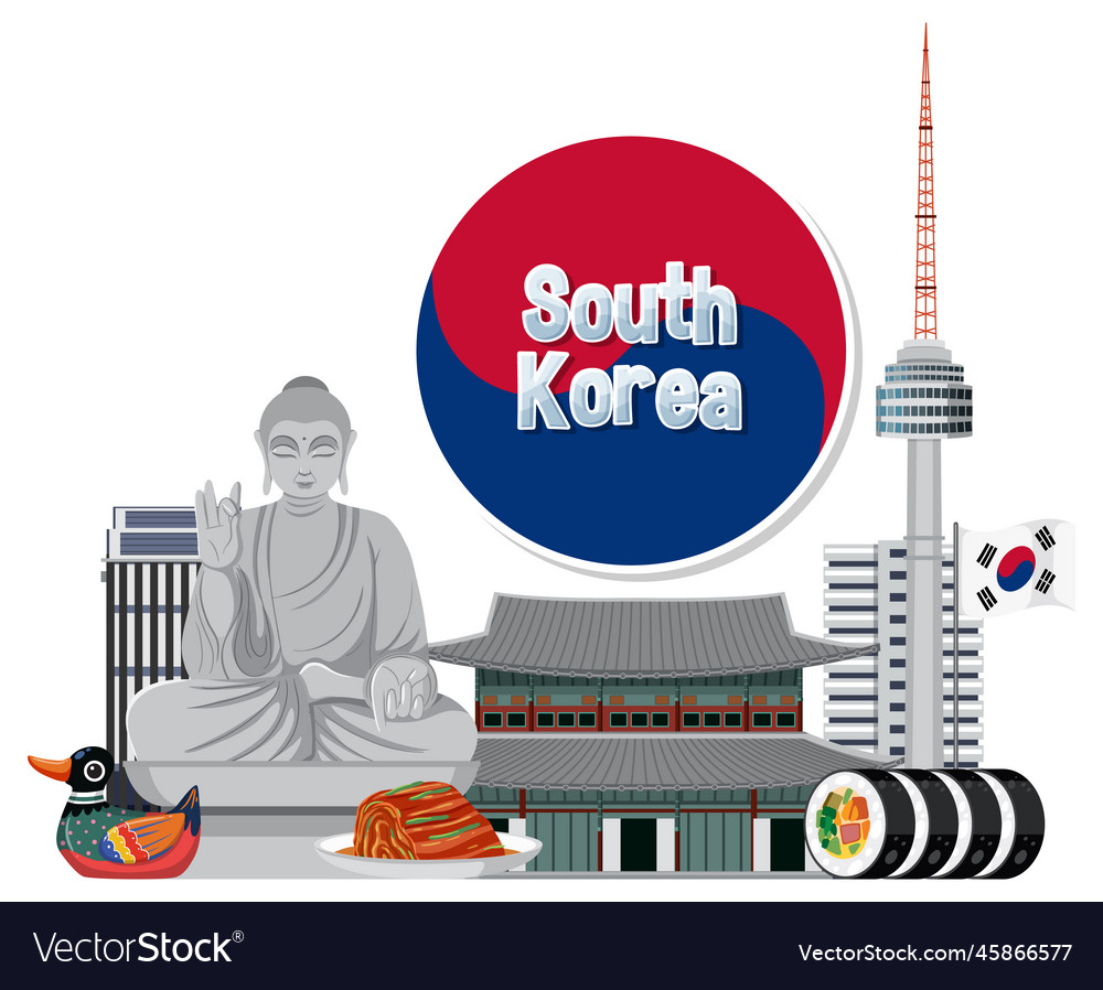 Korean element nation tradition symbol Royalty Free Vector