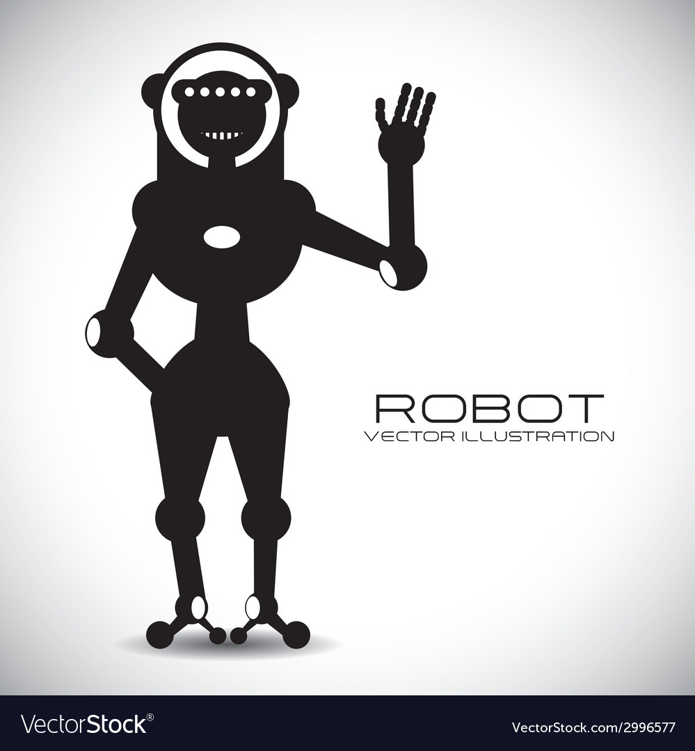 Robot design over gray background