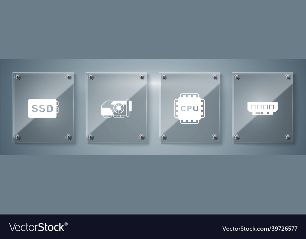 Set ram random access memory processor with cpu vector image Set ram random access memory processor with cpu