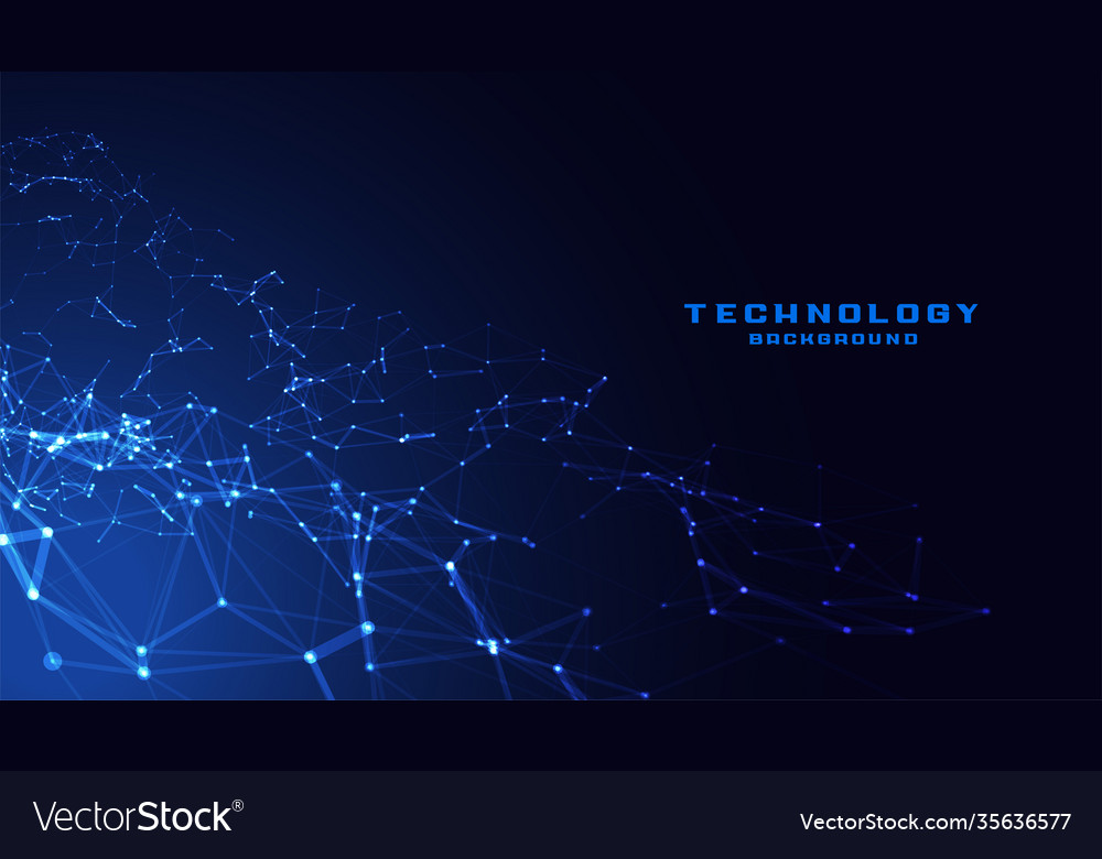 Technology low poly mesh connection network Vector Image