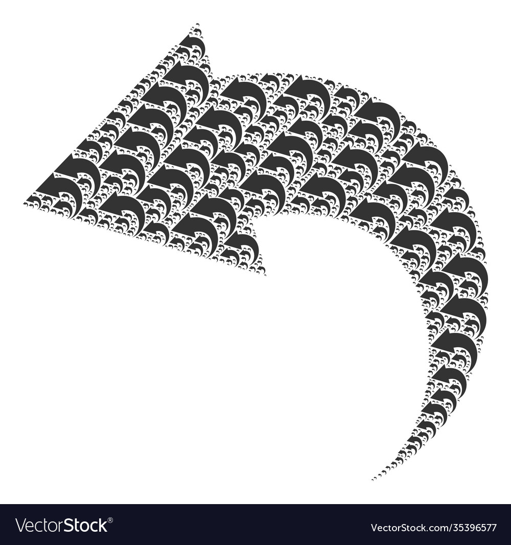 Undo recursive collage itself icons vector image Undo recursive collage itself icons