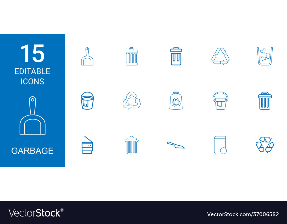 15 garbage icons