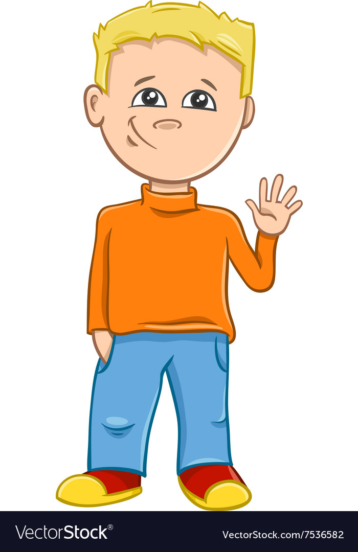 Boy character cartoon Royalty Free Vector Image