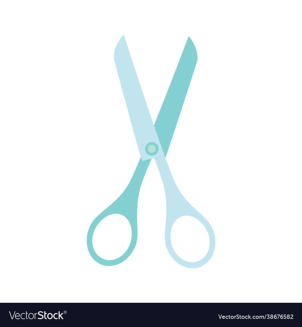 Cartoon hairdressing scissors isolated on white