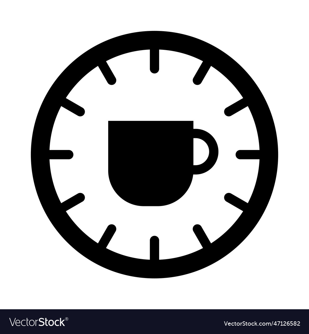 Coffee time glyph icon for personal