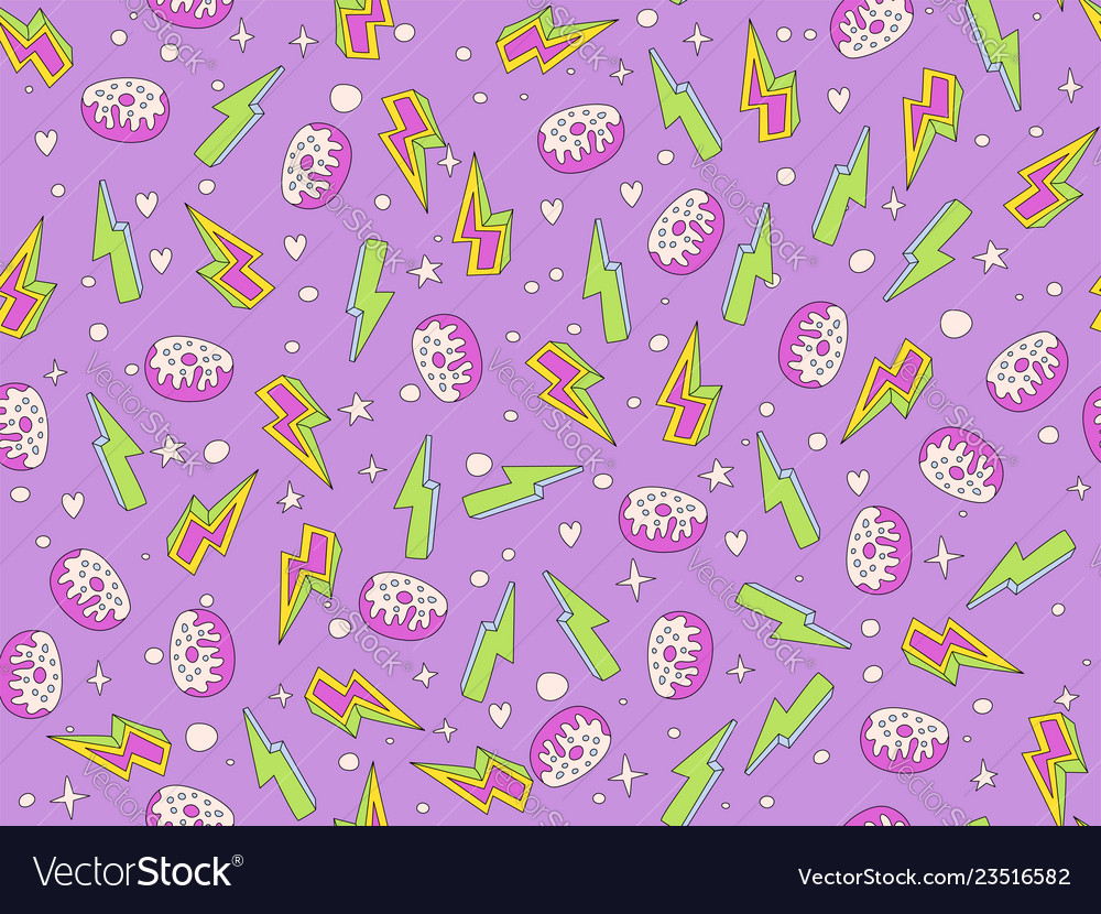 Cute girl fashion seamless pattern with tasty