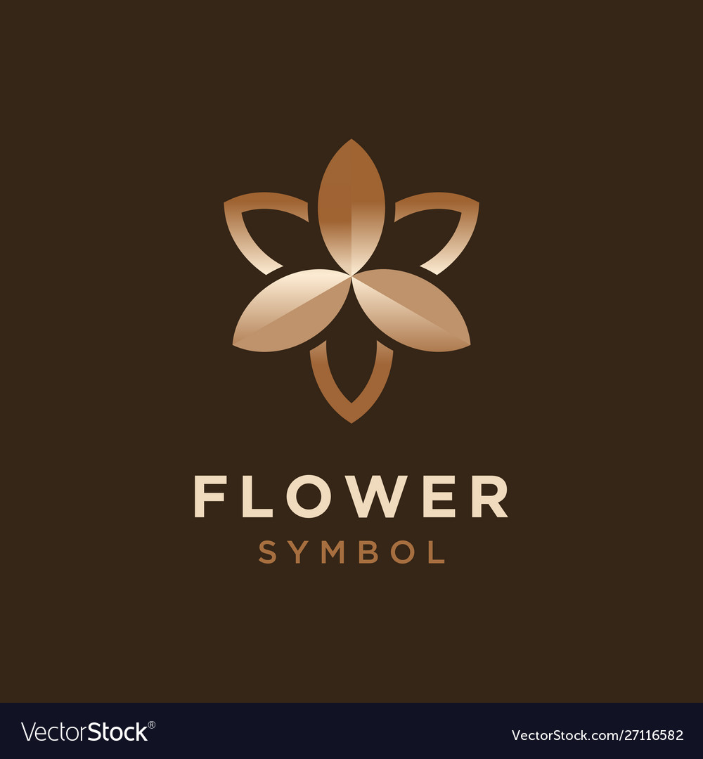 Elegant Star Flower For Cosmetic Logo Design Vector Image