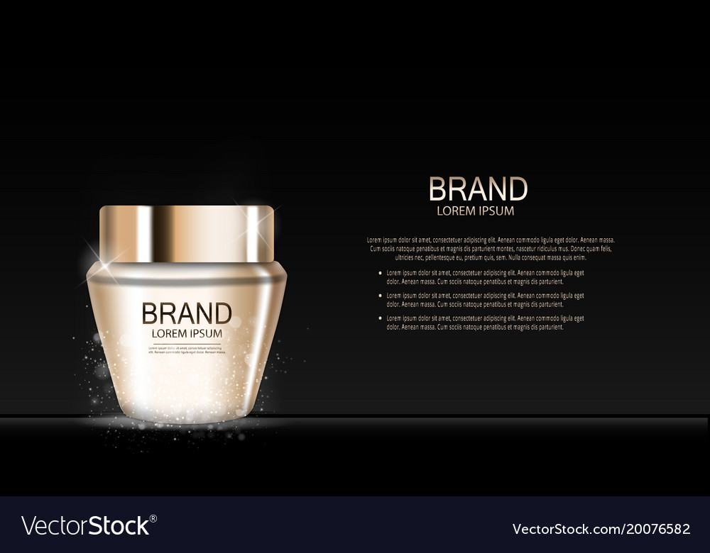 Fashion design makeup cosmetics product template Vector Image