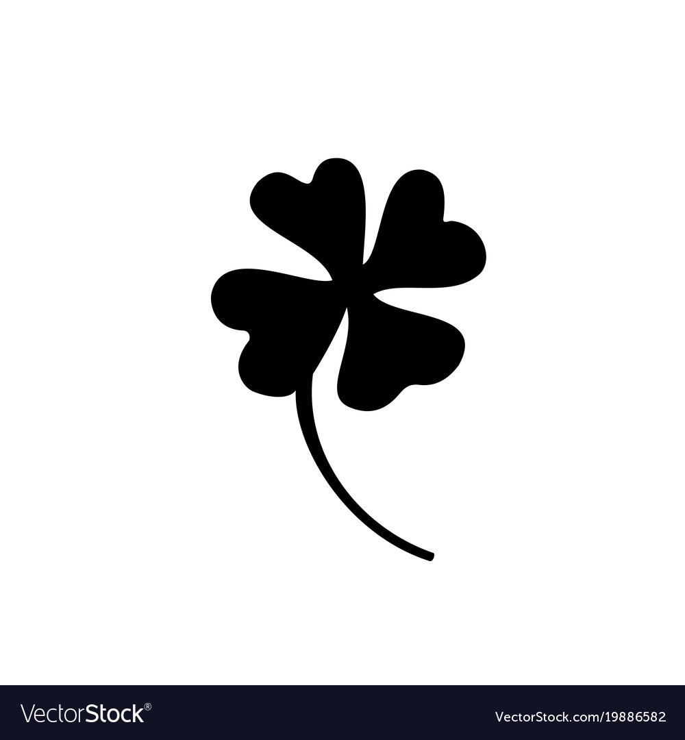 Lucky shamrock four leaf clover clipart saint Vector Image