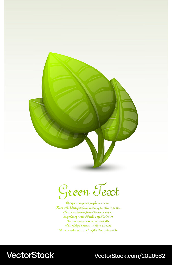 Green leaf logo Royalty Free Vector Image - VectorStock