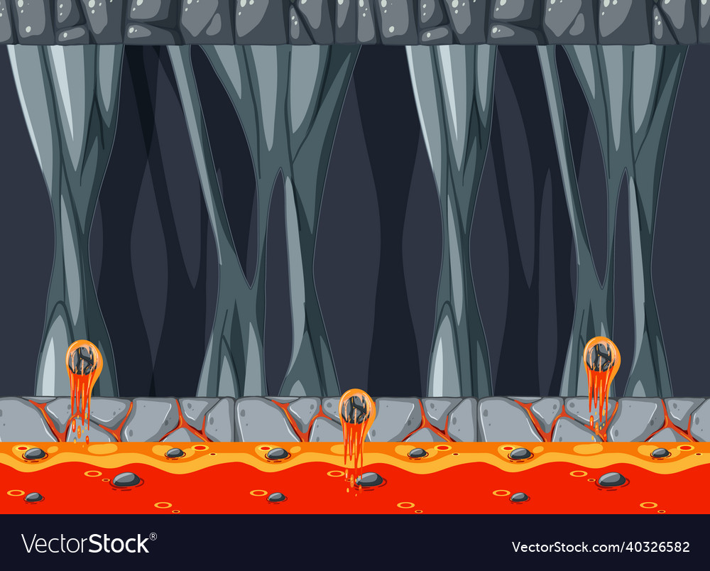 Lava cave platformer game template