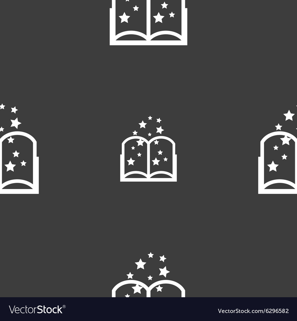 Magic book sign icon open symbol seamless