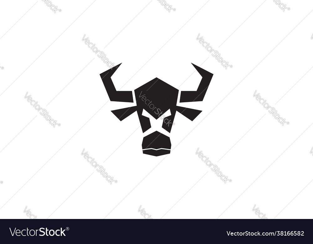 Modern head cow or buffalo logo icon design