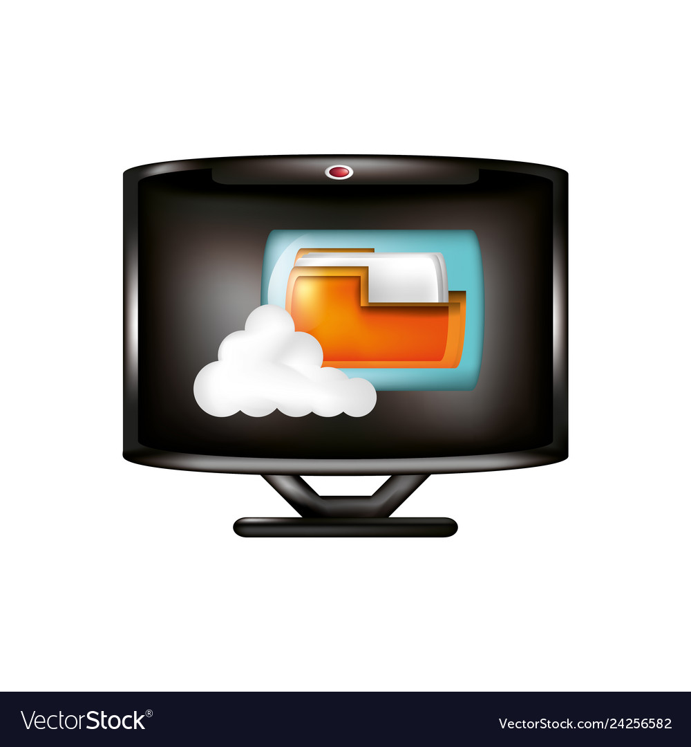 Monitor with cloud computing and folder
