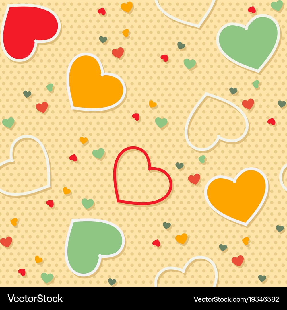 Seamless pattern background valentine heart Vector Image
