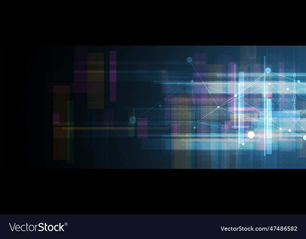 Technology data background idea of global vector image Technology data background idea of global