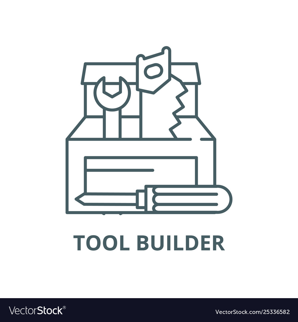 Tool builder line icon linear concept