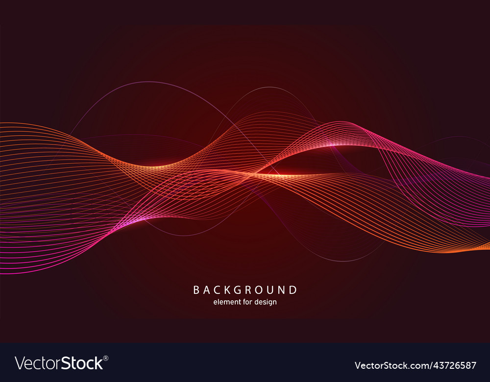 Abstract wave background element for design vector image Abstract wave background element for design