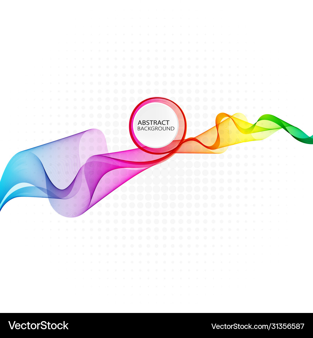 Abstract wave background rainbow waved Royalty Free Vector